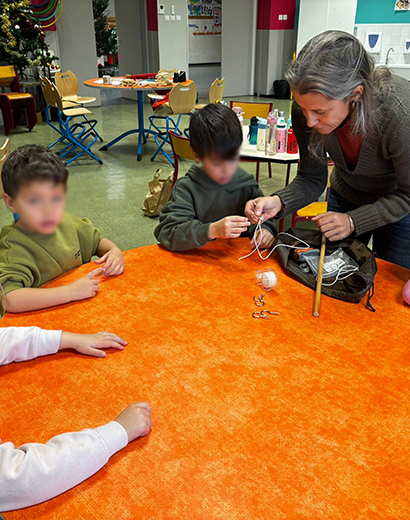 Fabrication de jeu en bois avec les enfants