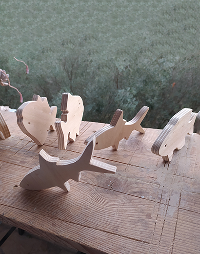 Fabrication de jeu en bois avec les enfants