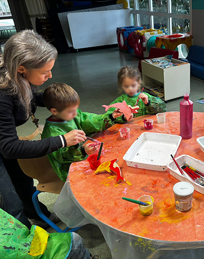 Fabrication de jeu en bois avec les enfants
